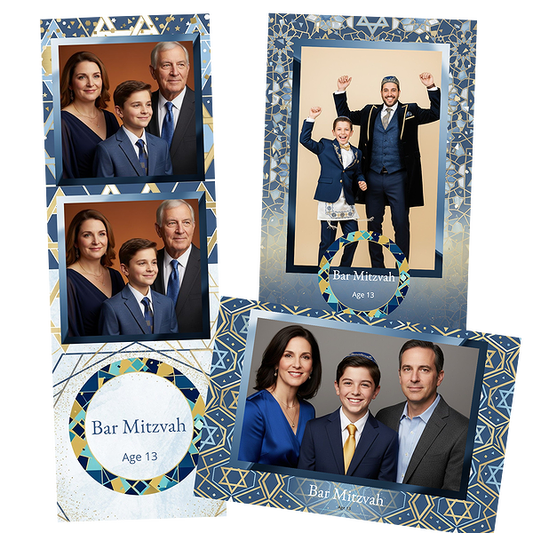Blue Geometric Bar Mitzvah