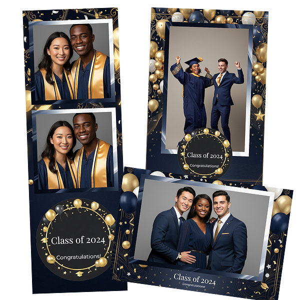 Elegant Navy And Gold Graduation