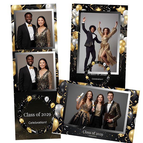 Glamorous Black Gold Graduation