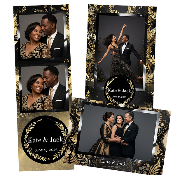 Elegant Black Gold Botanical