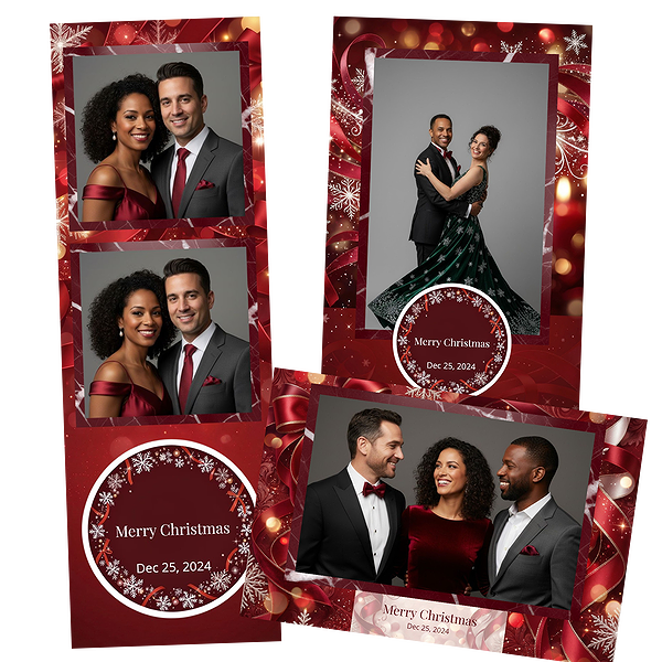 Elegant Red Ribbon Holiday