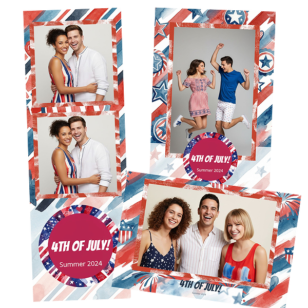 Patriotic Watercolor Stripes