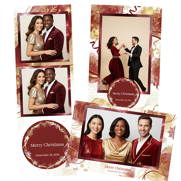 Elegant Gold Red Holiday