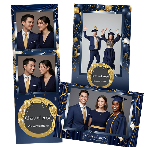 Navy Blue Gold Graduation