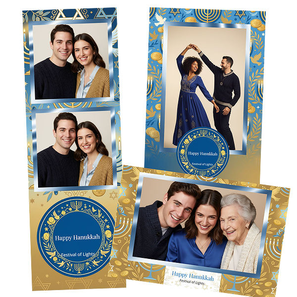 Blue Hanukkah Lights Celebration