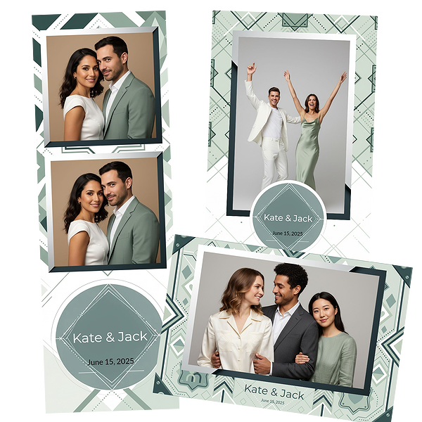 Modern Geometric Sage Celebration