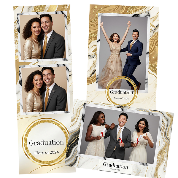 Elegant Gold Marble Graduation