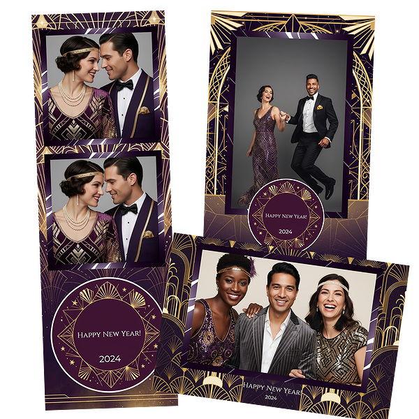 Purple Art Deco Gatsby