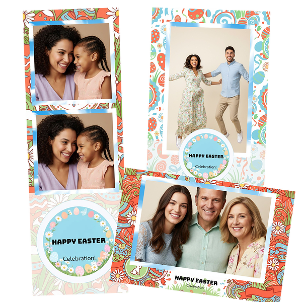 Watercolor Easter Eggs And Daisies