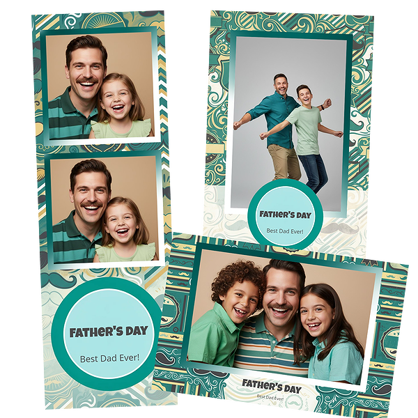 Striped Mustache Fathers Day