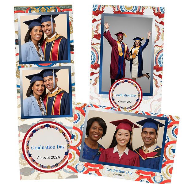 Gold Ribbon Graduation Stamps