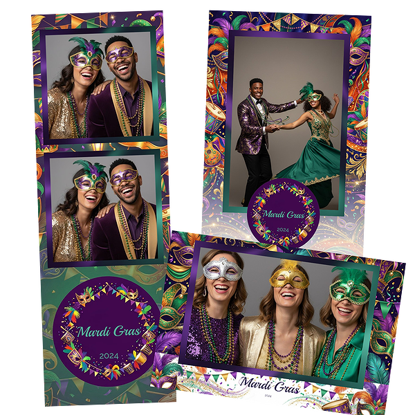 Blue Purple Mardi Gras Mask