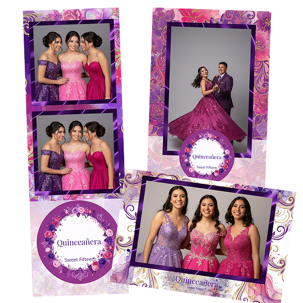 Pink Flower Quinceanera Ribbons