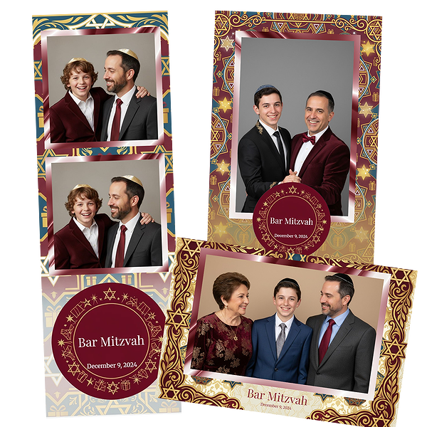 Red Geometric Bar Mitzvah
