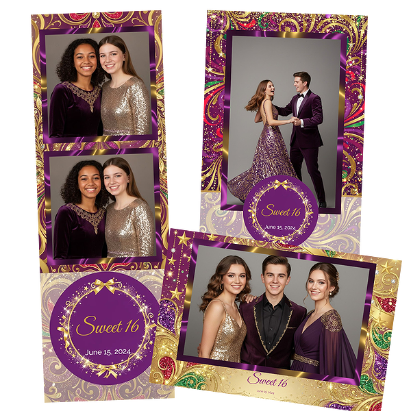 Gold Glitter Sweet Sixteen