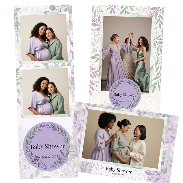 Purple Green Baby Shower Flowers