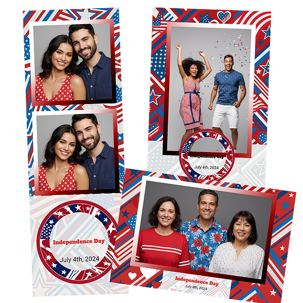 Red White Blue July Stripes