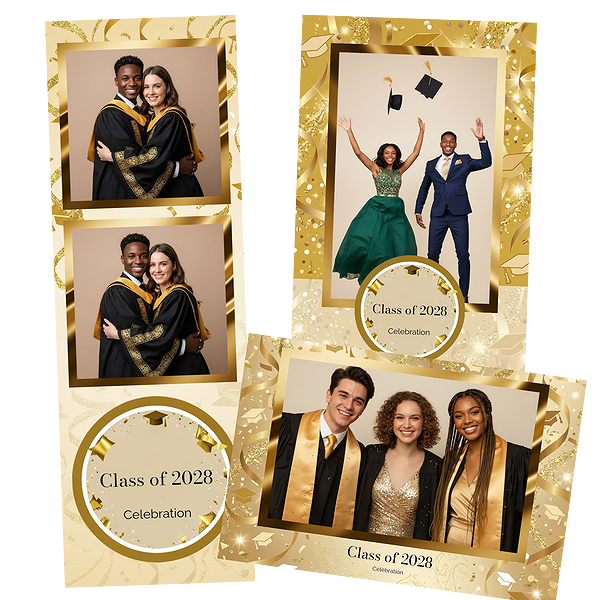 Gold Glitter Graduation Frame