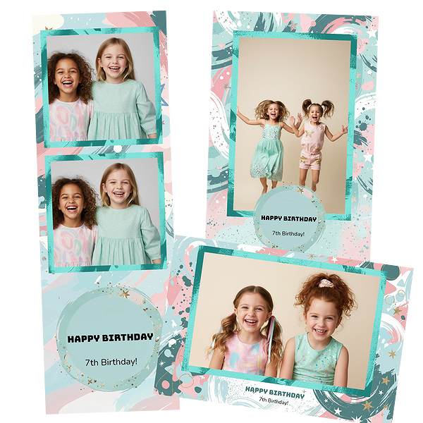 Pastel Paint Stroke Birthday