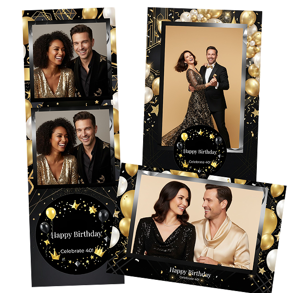 Glamorous Black And Gold Birthday