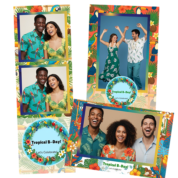 Tropical Palm Birthday Photo Booth