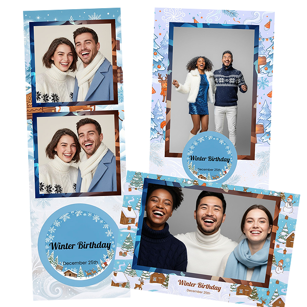 Blue Snowflake Birthday Cabin