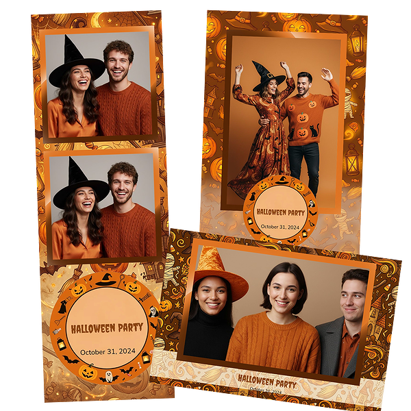 Orange Halloween Illustration Template
