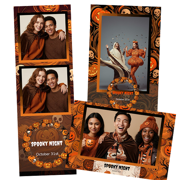 Orange And Black Halloween Silhouettes