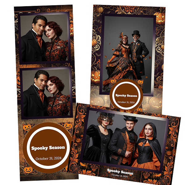 Orange Pumpkin Halloween Photo Booth