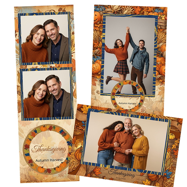 Orange Pumpkin Thanksgiving Leaves