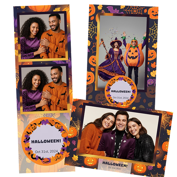 Orange Halloween Spider Web