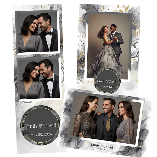 Charcoal Watercolor Wedding
