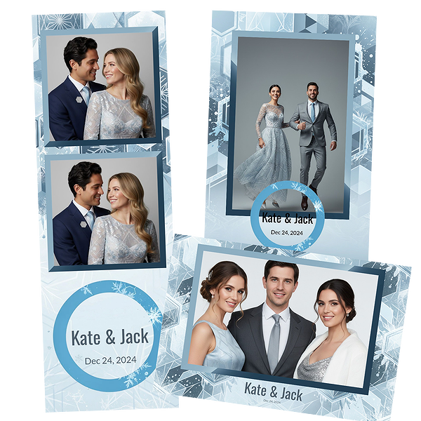 Icy Blue Geometric Wedding