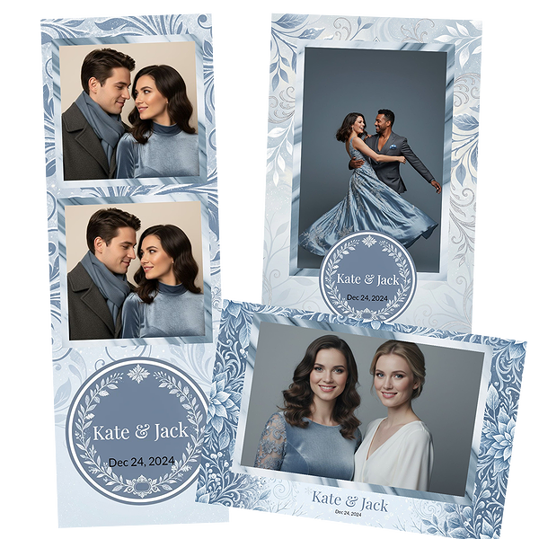 Dusty Blue Winter Floral