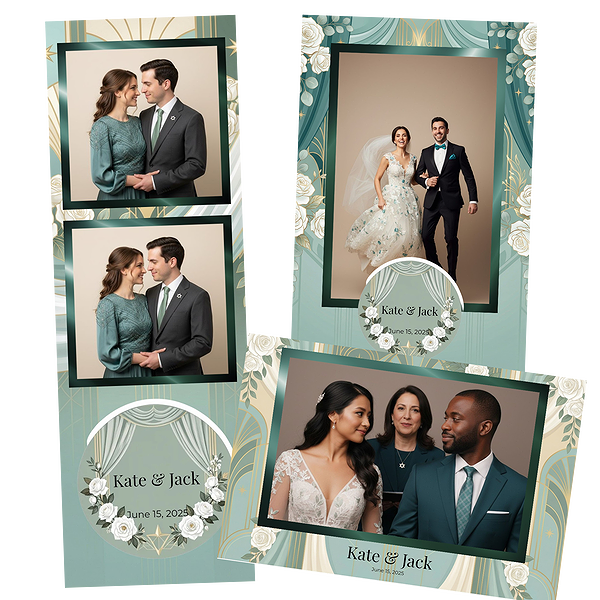 Elegant Teal Art Deco Wedding