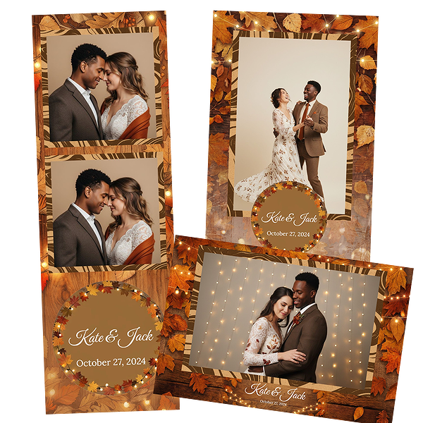 Wooden Leaves String Lights Wedding