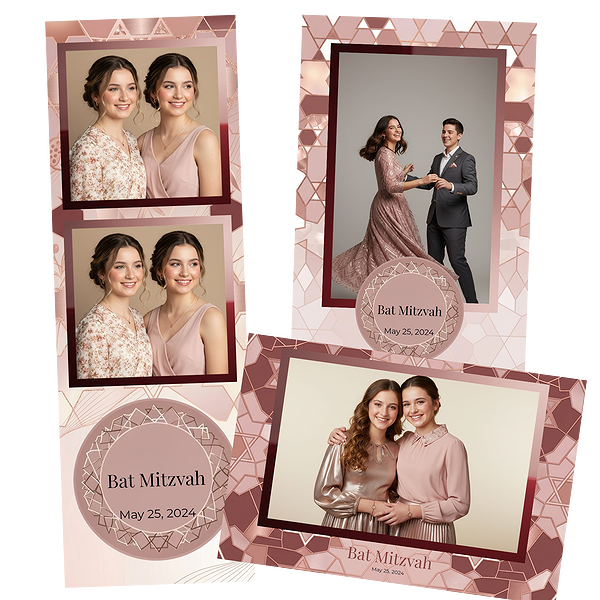 Rose Gold Geometric Bat Mitzvah