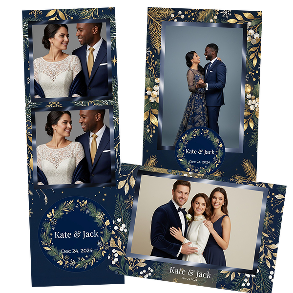 Navy Winter Pine Wedding