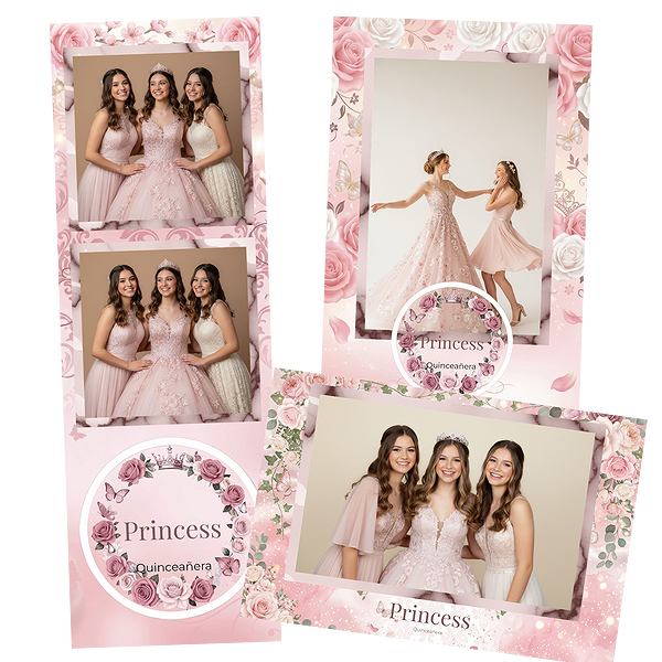 Pink Rose Princess Quinceaera