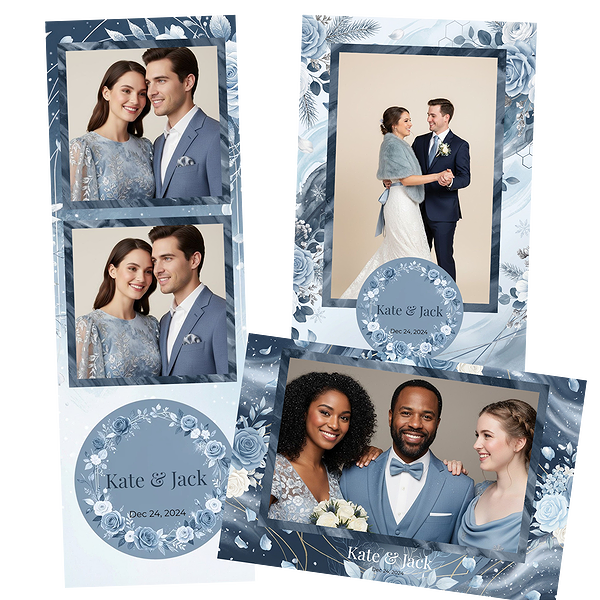 Dusty Blue Winter Wedding