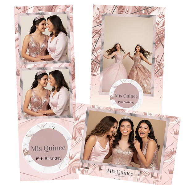 Rose Gold Marble Quinceaera