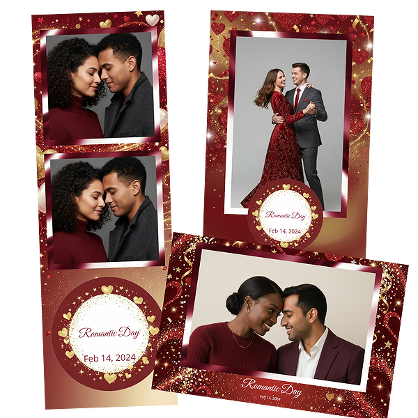 Romantic Red Glitter Heart