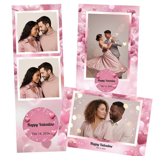 Glossy Pink Heart Romance