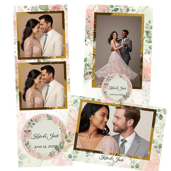 Wood Floral Wedding Template