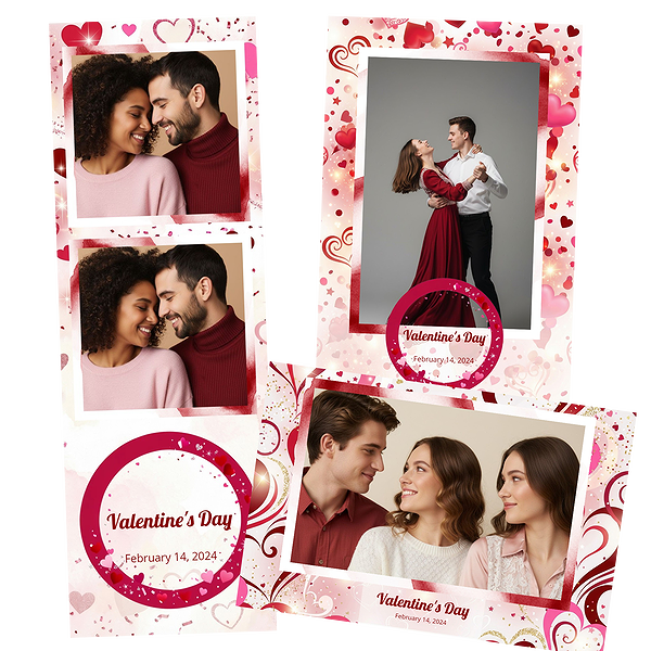 Red And Pink Hearts Valentine