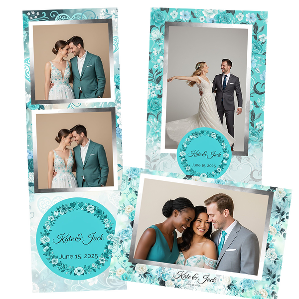 Black White Floral Wedding