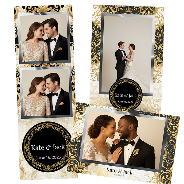 Black And Gold Wedding Frame