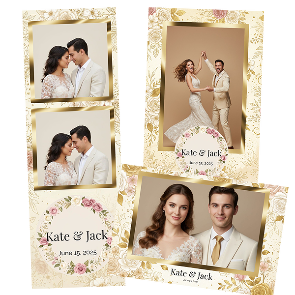 Pink Rose Wedding Glitter