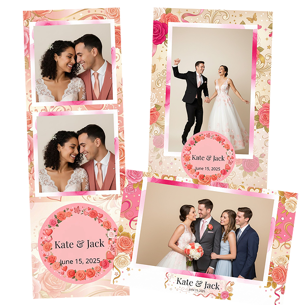 Watercolor Floral Wedding Frame