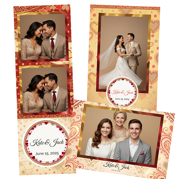 Pink Polka Dot Wedding Frame